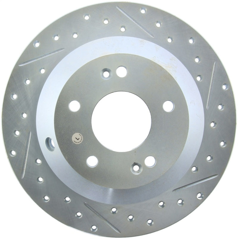 StopTech Select Sport 10-17 Hyundai Santa Fe Sport Slotted & Drilled Left Rear Brake Rotor 227.51039L