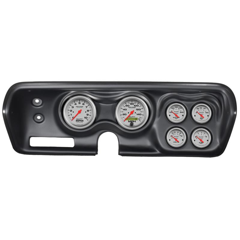 Autometer Ultra-Lite Kit 71-74 Charger/ GTX/ Road Runner Dash Kit 6pc Tach/MPH/Fuel/Oil/WTMP/Volt 7030-UL Main Image