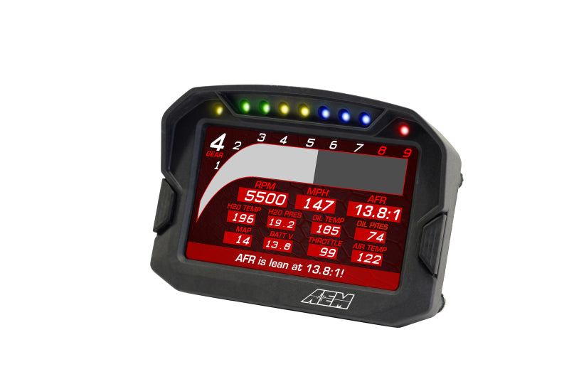 AEM CD-5LG Carbon Logging Digital Dash Display w/ Internal 10Hz GPS & Antenna 30-5603