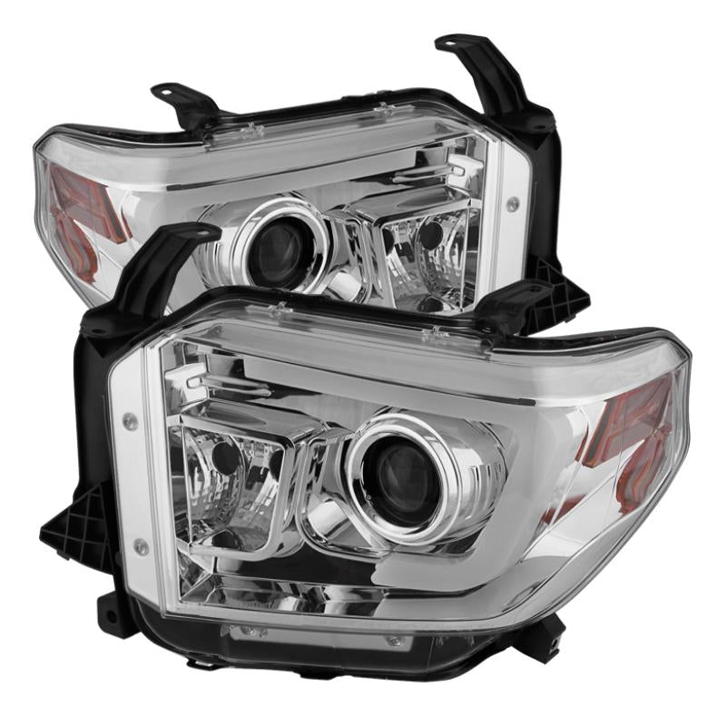 Spyder Toyota Tundra 2014-2016 Projector Headlights Light Bar DRL Chrome PRO-YD-TTU14-DRL-C 5080141 Main Image