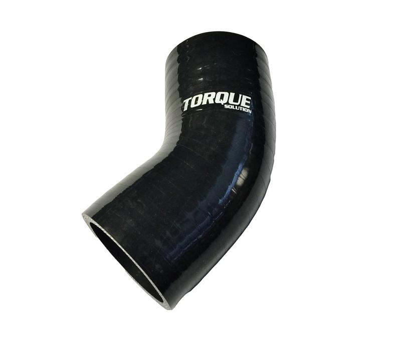 Torque Solution 45 Degree Silicone Elbow: 2.25 inch Black Universal TS-CPLR-45D225BK Main Image