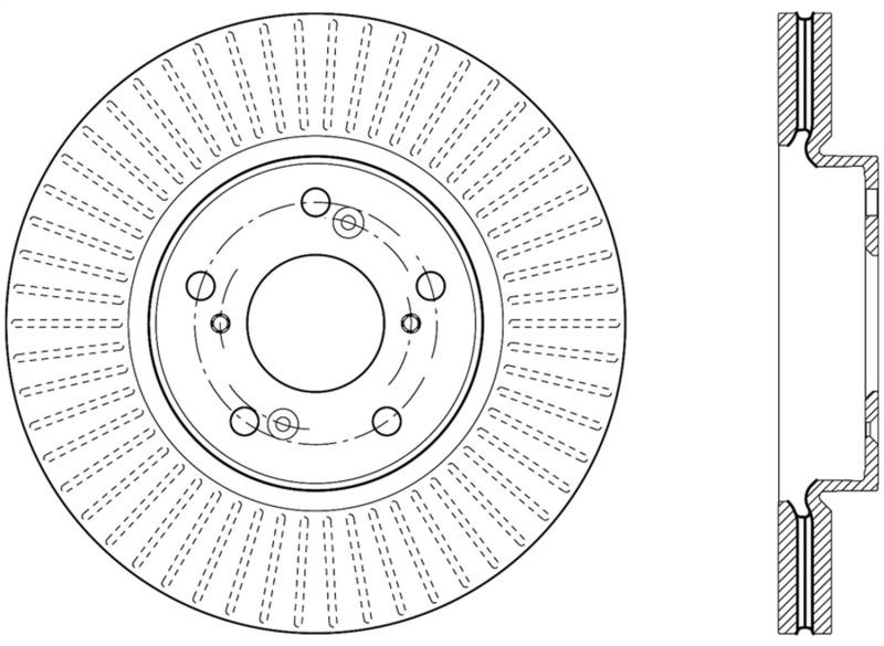 StopTech Slotted Sport Brake Rotor 2013 Honda Accord V6 Front Left 126.40084SL Main Image