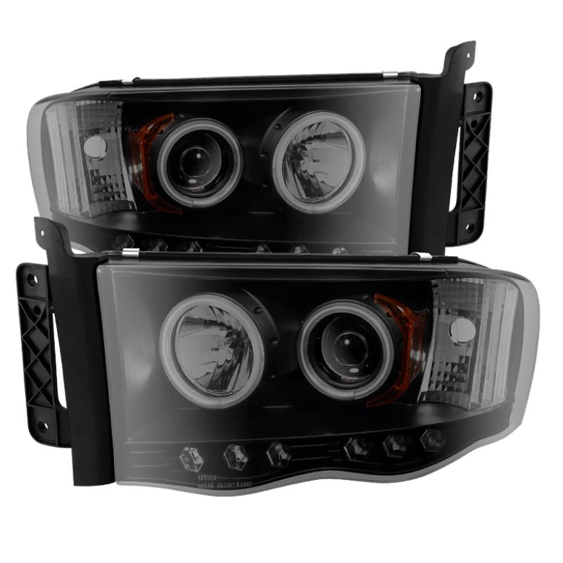 Spyder Dodge Ram 1500 02-05 03-05 Projector Headlights CCFL Halo LED Blk Smke PRO-YD-DR02-CCFL-BSM 5078797 Main Image