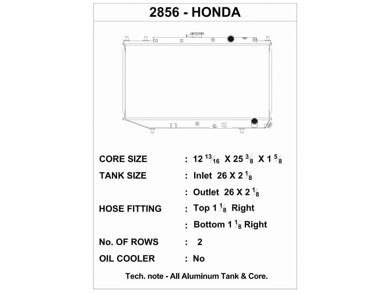 CSF Radiators 2856 Item Image