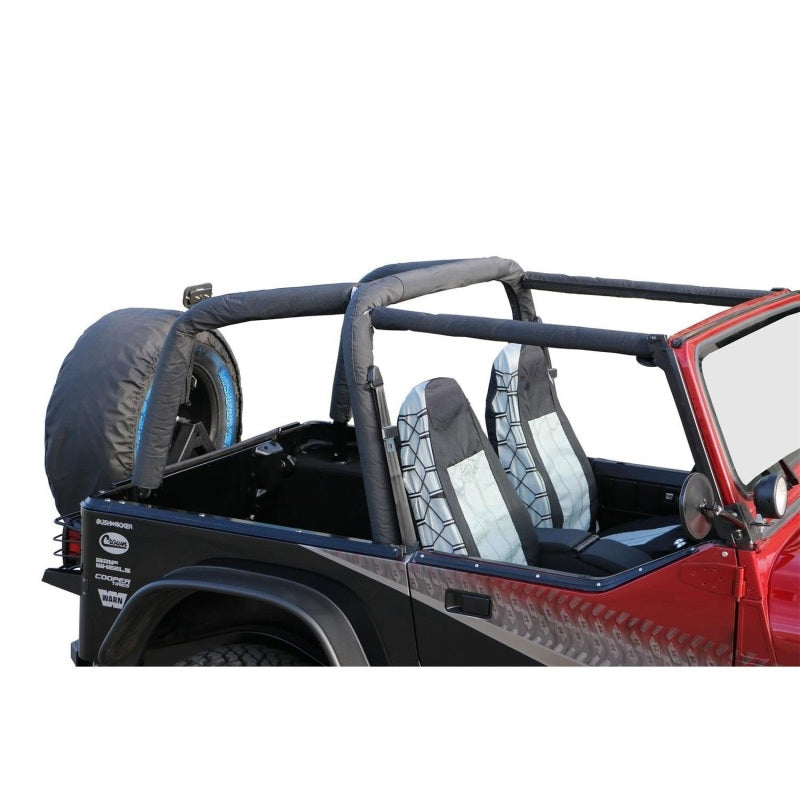 Rampage 1992-1995 Jeep Wrangler(YJ) Roll Bar Pad & Cover Kit - Black Denim 768915