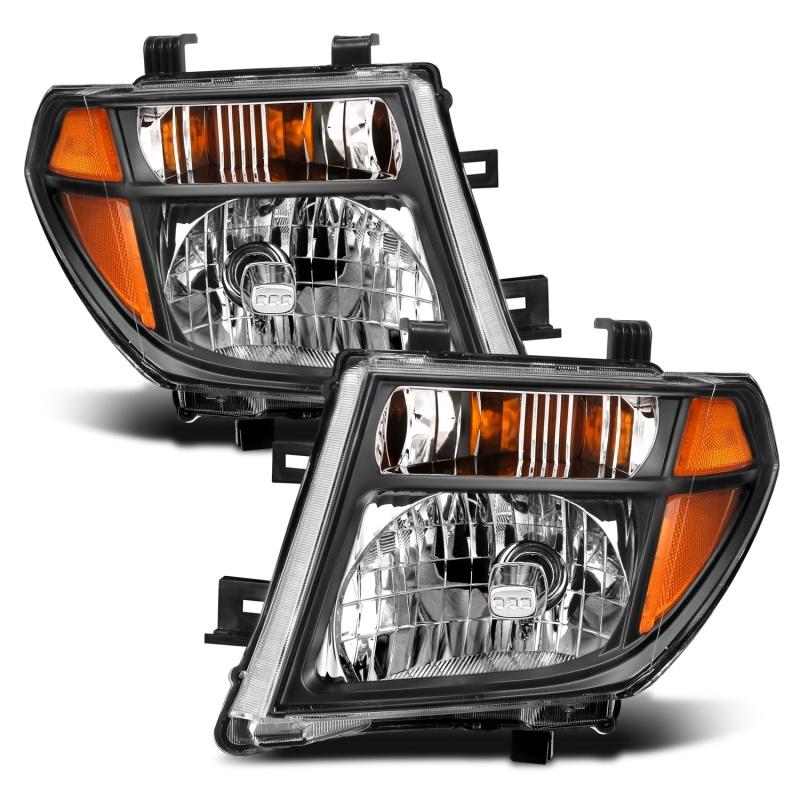 ANZO 2005-2008 Nissan Pathfinder Crystal Headlight  Black Amber 111434 Main Image