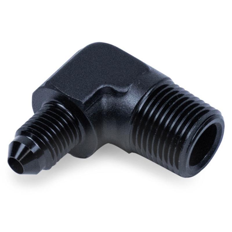 Snow Performance 3/8in NPT to 4AN Elbow Water Fitting (Black) SNO-808-BRD Main Image