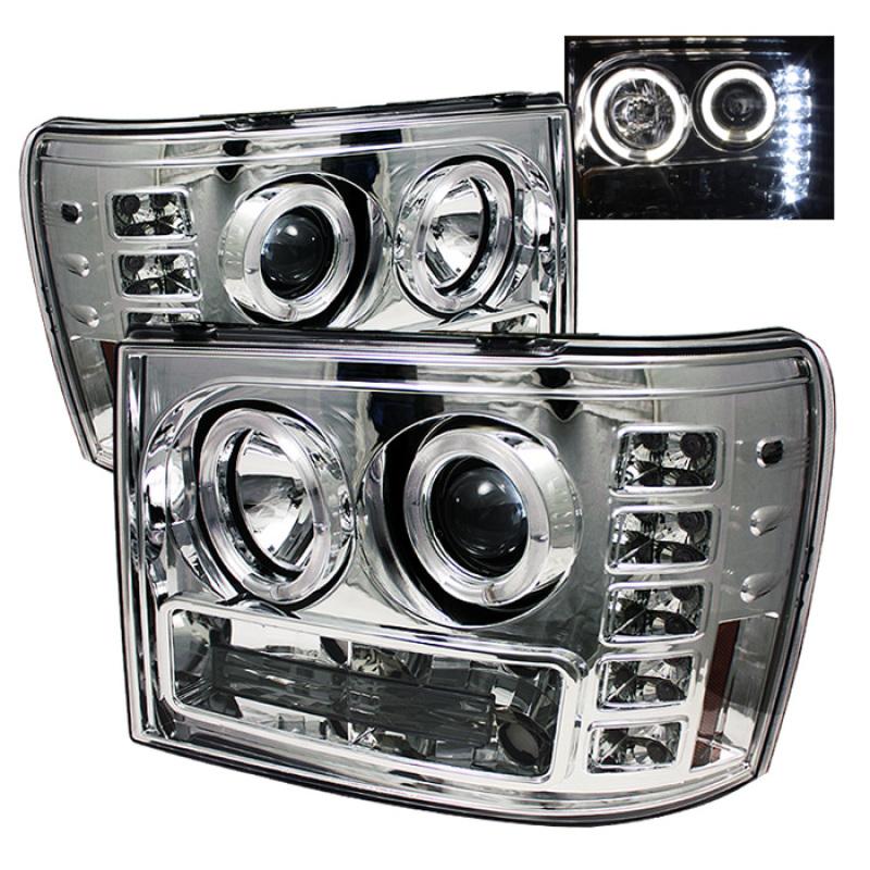 Spyder GMC Sierra 1500/2500/3500 07-13 Projector Headlights LED Halo- LED Chrome PRO-YD-GS07-HL-C 5010612 Main Image