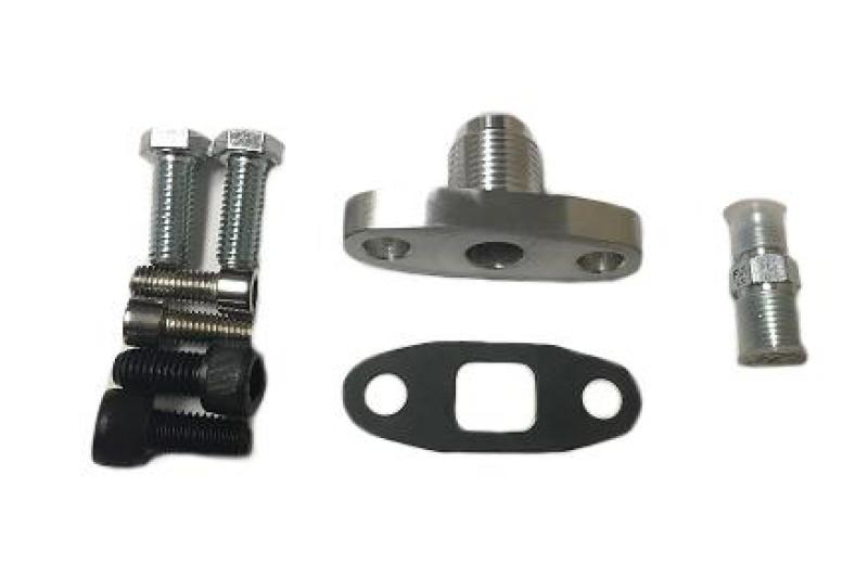 ATP -4AN Oil Feed / -10AN Drain (Return) Flange Kit for Borg Warner S400 SX SX-E S200 S300 S200-SXE ATP-BWF-002