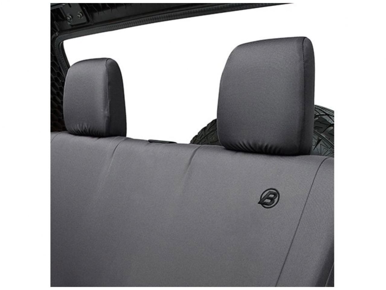 Bestop Rear Seat Covers for Jeep 07-16 Wrangler 2-dr, Charcoal