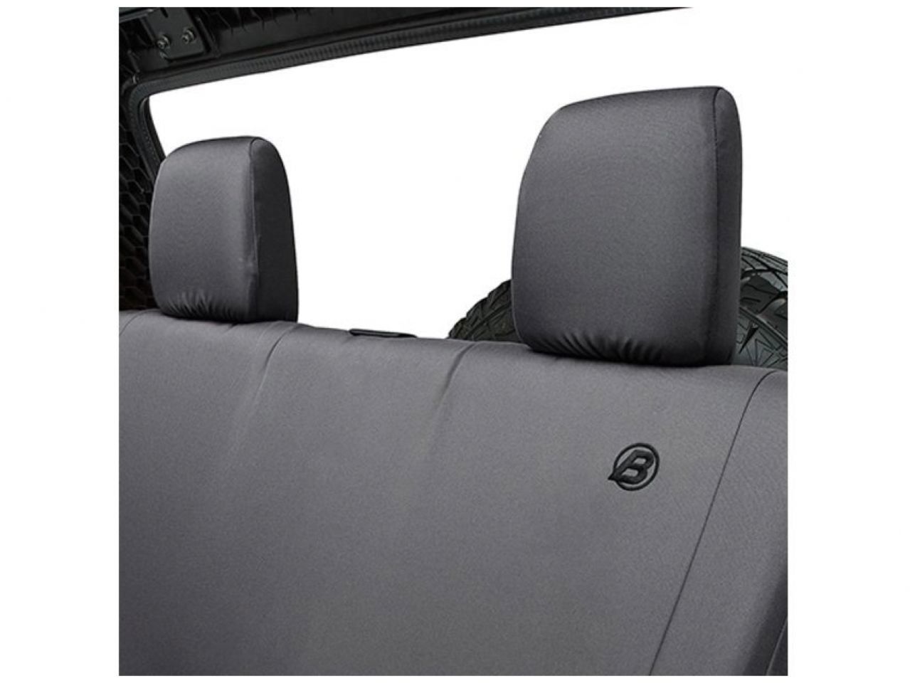 Bestop Rear Seat Covers for Jeep 07-16 Wrangler 2-dr, Black Diamond