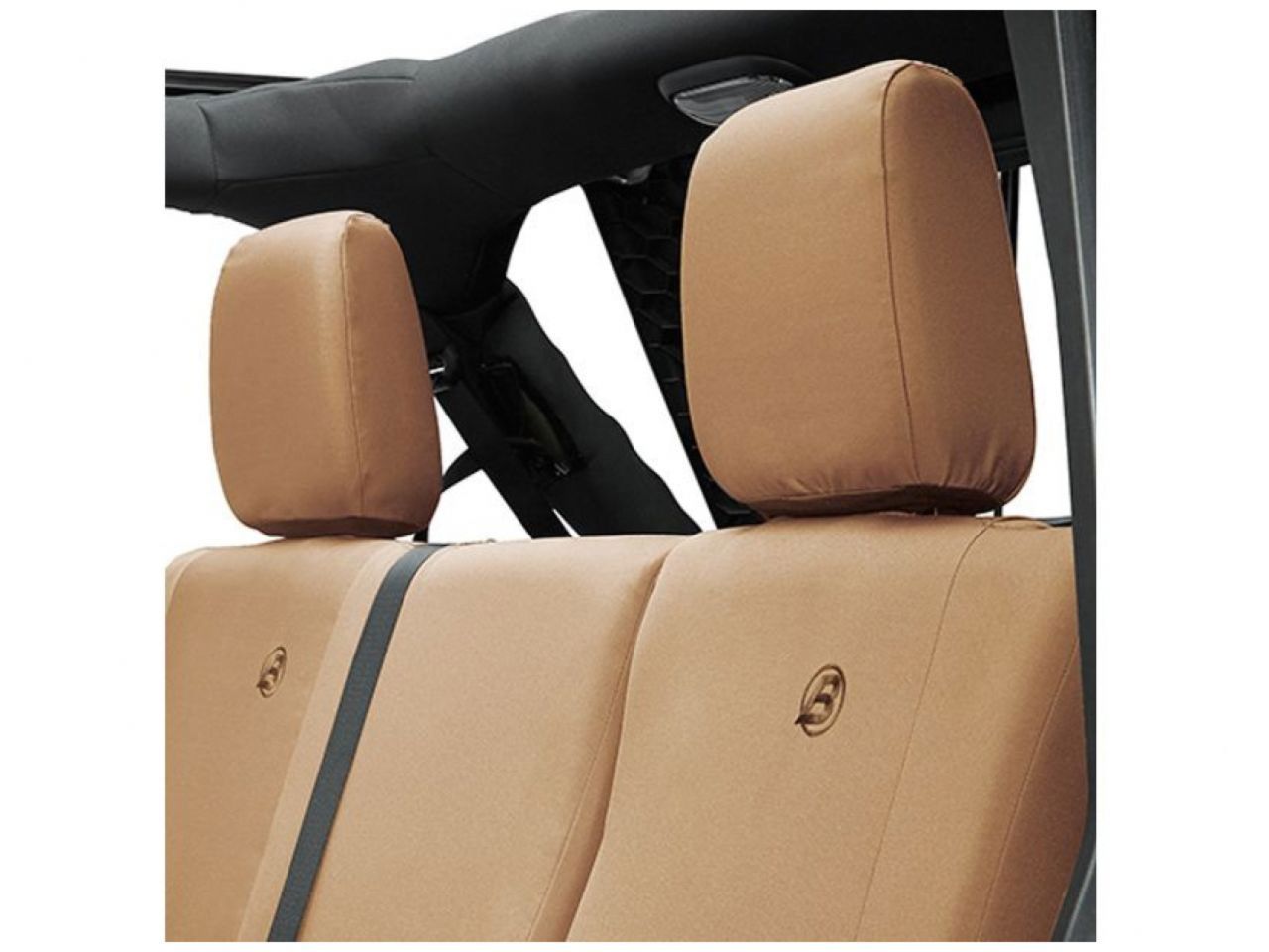 Bestop Rear Seat Covers for Jeep 13-16 Wrangler, 2007 Unlimited, Tan