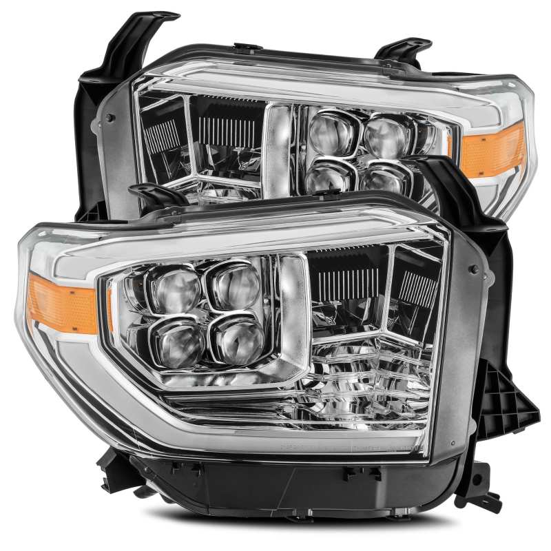 AlphaRex 14-19 Toyota Tundra NOVA LED Projector Headlights Plank Style Chrome w/Activ Light/DRL 880771 Main Image