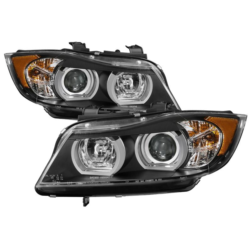 Spyder BMW E90 3-Series 06-08 4DR Headlights - AFS HID Only - Black PRO-YD-BMWE9005V2-AFSHID-BK 5083838 Main Image