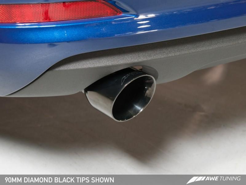 AWE Tuning Audi 8V A3 Touring Edition Exhaust - Dual Outlet Diamond Black 90 mm Tips 3015-32058 Main Image