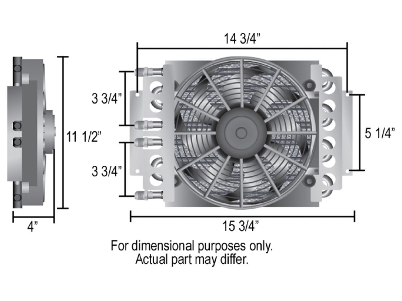 Derale Dual Circuit Electra-Cool Cooler (-8AN)