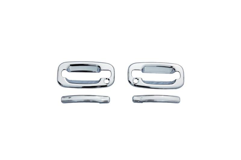 AVS 99-07 Chevy Silverado 1500 (w/Pass Keyhole) Door Handle Covers (2 Door) 4pc Set - Chrome 685105 Main Image