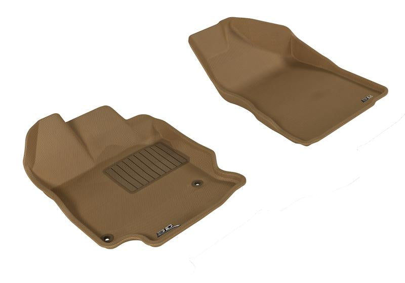 3D MAXpider 2012-2012 Toyota Venza Kagu 1st Row Floormat - Tan L1TY13311502 Main Image