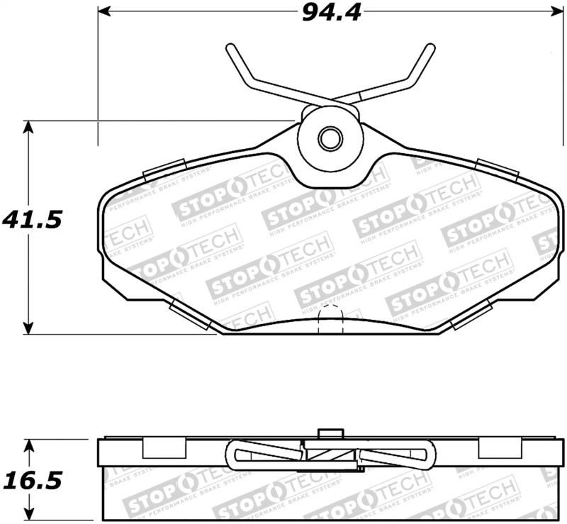 StopTech Street Brake Pads - Rear 308.06100 Main Image