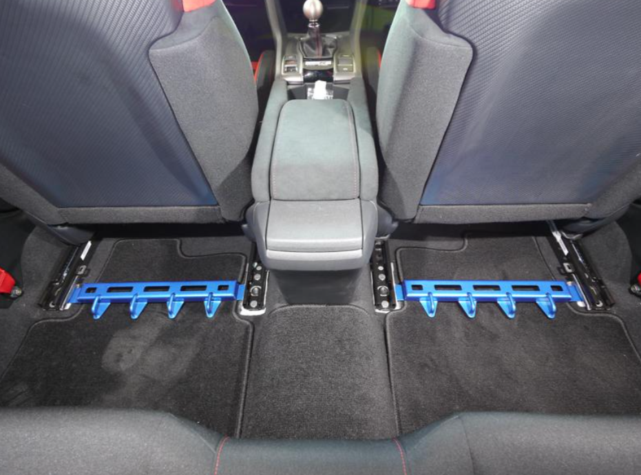 Cusco Power Brace Seat Rail Plus Floor Set (Req. to Trim Plastic Covers) 2017+ Honda Civic Type-R 3C4 492 SP