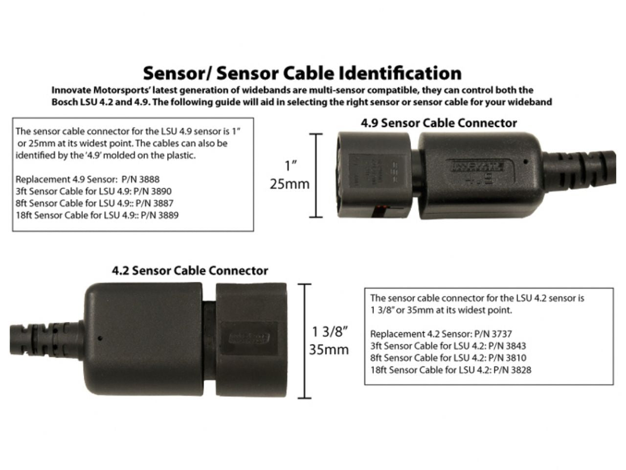 Innovate Motorsports Sensor Cable: 18 ft. (for LSU4.9)