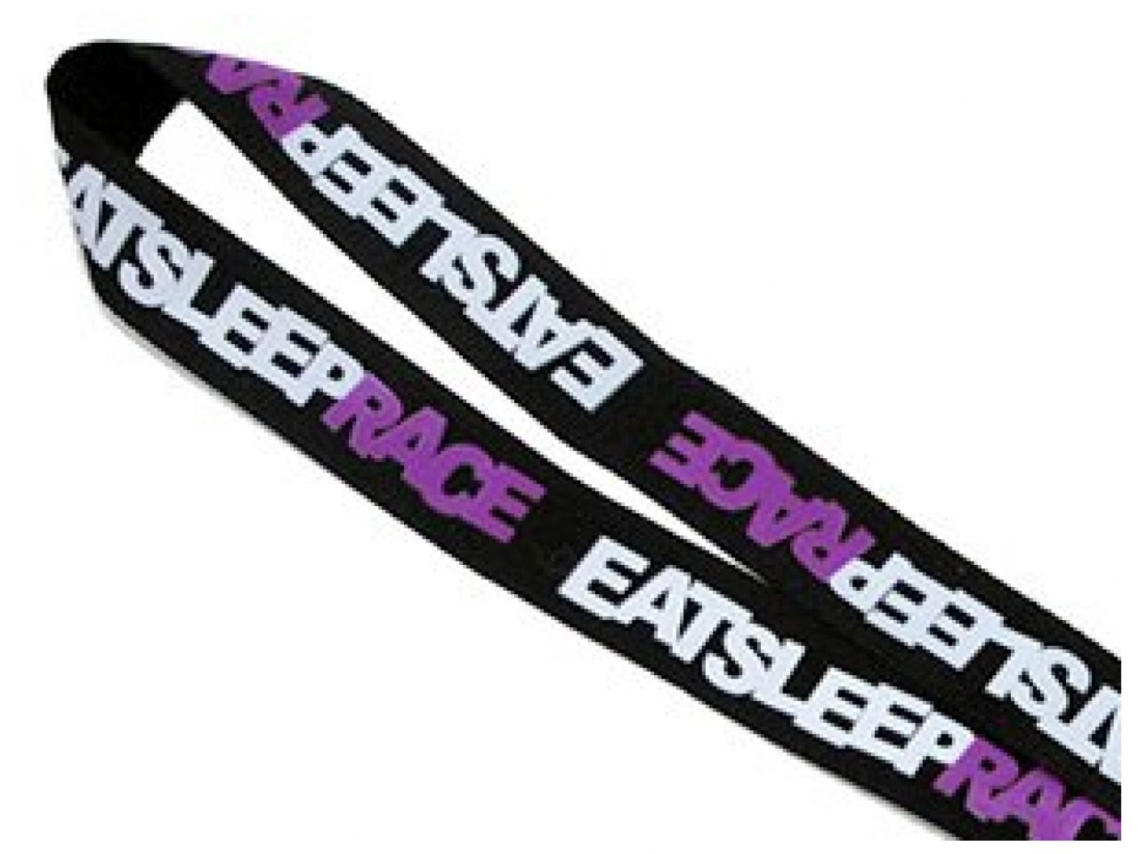 Eat Sleep Race Black/Purple Logo Lanyard