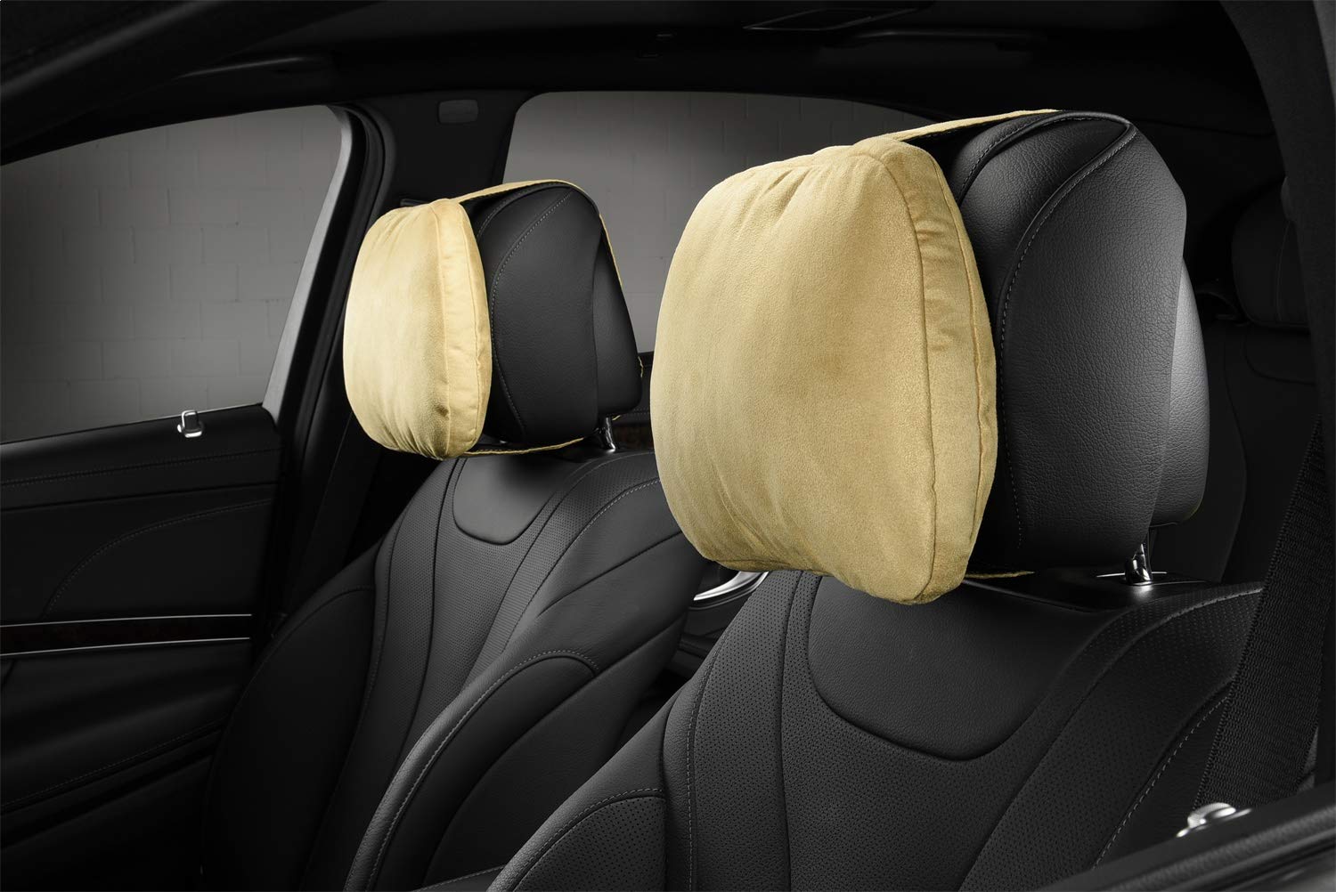 3D MAXpider 3D Suede Headrest - Tan B07N1JCZ9P