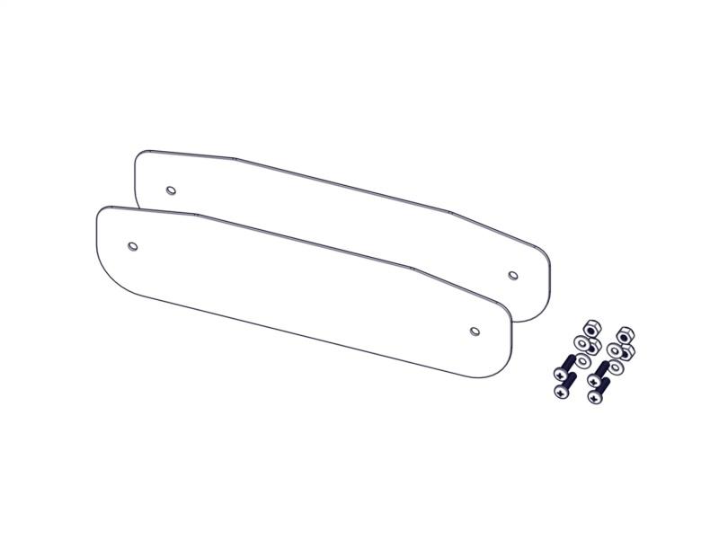 Access Rockstar Accessories Universal Reversible Splash Guard Brushed Alum Trim Plates - Set of 2 4000568 Main Image