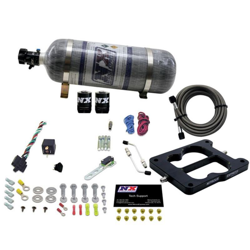 Nitrous Express Q-Jet/Holley Spread Bore Nitrous Kit (50-300HP) w/Composite Bottle 30080-12 Main Image