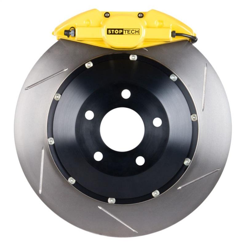 StopTech 2008 Impreza /WRX / Outback Sport ST22 345x28mm Yellow Slotted Rear Rotors 83.842.002G.81 Main Image