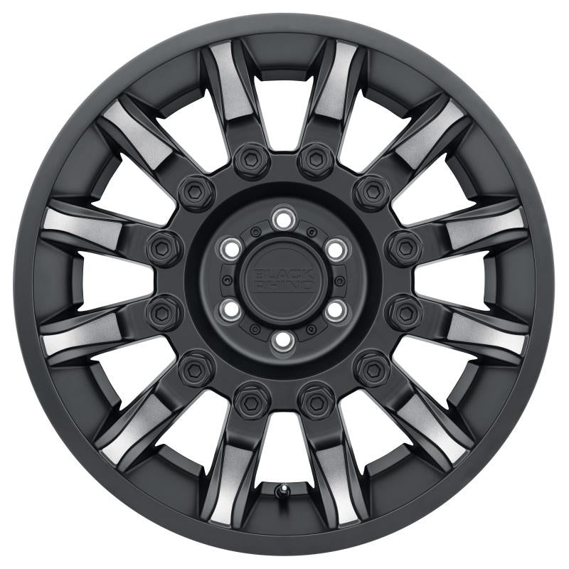 Black Rhino Mission 20x9.0 5x139.7 ET02 CB 78.1 Matte Black w/Machined Tinted Spokes Wheel 2090MSN025140M78 Main Image