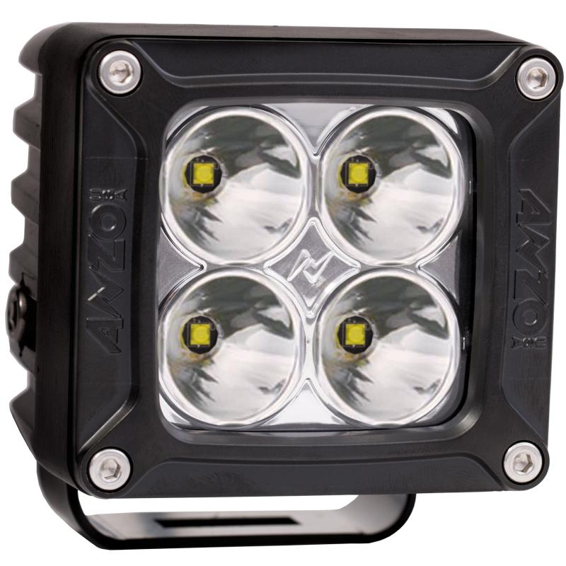 ANZO 3inx 3in High Power LED Off Road Spot Light w/ Harness 881045 Main Image