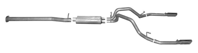 Gibson 14-18 Chevrolet Silverado 1500 LTZ 6.2L 3.5in/2.25in Cat-Back Dual Split Exhaust - Stainless 65673 Main Image