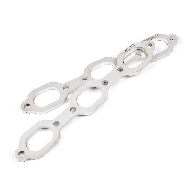 Stainless Works Mopar 3.5L V6 Flat Oval Port Header 304SS Exhaust Flanges 1-5/8in Primaries HFMOP35V6163 Main Image