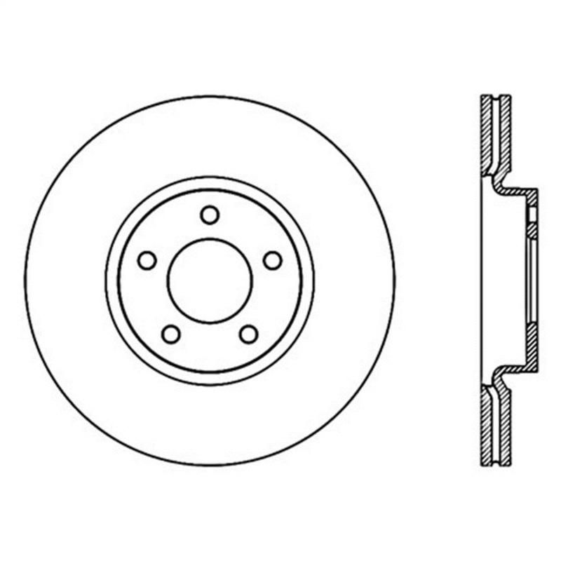 StopTech Power Slot 07-09 Mazdaspeed3 Slotted Left Front Rotor 126.45078SL Main Image