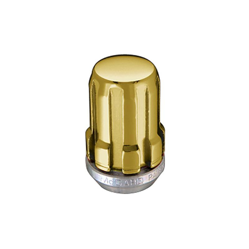 McGard SplineDrive Lug Nut (Cone Seat) M12X1.5 / 1.24in. Length (Box of 50) - Gold (Req. Tool) 65002GD Main Image