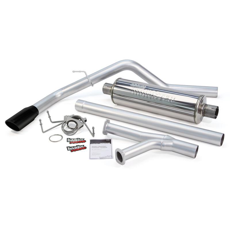 Banks Power 07-08 Toyota Tundra 5.7L RCSB Monster Exhaust System - SS Single Exhaust w/ Black Tip 48131-B Main Image