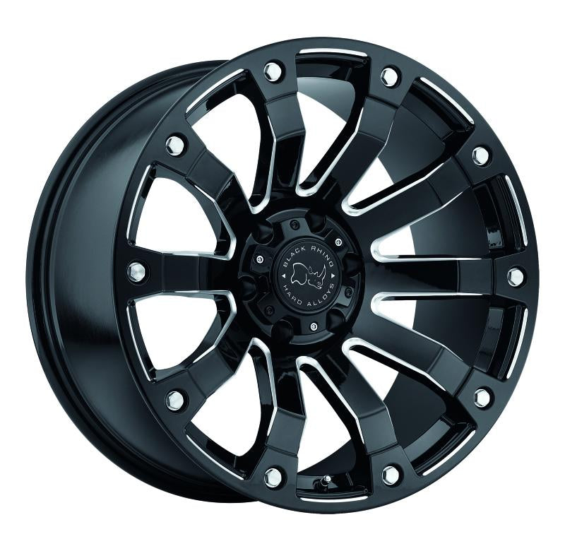 Black Rhino Selkirk 17x9.0 6x139.7 ET-12 CB 112.1 Gloss Black Milled Wheel 1790SLK-26140B12 Main Image