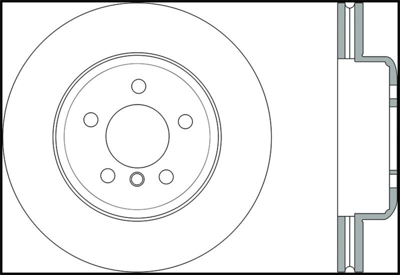 StopTech Sport Slotted 12-16 BMW 640i Front Right Rotor 126.34124SR Main Image