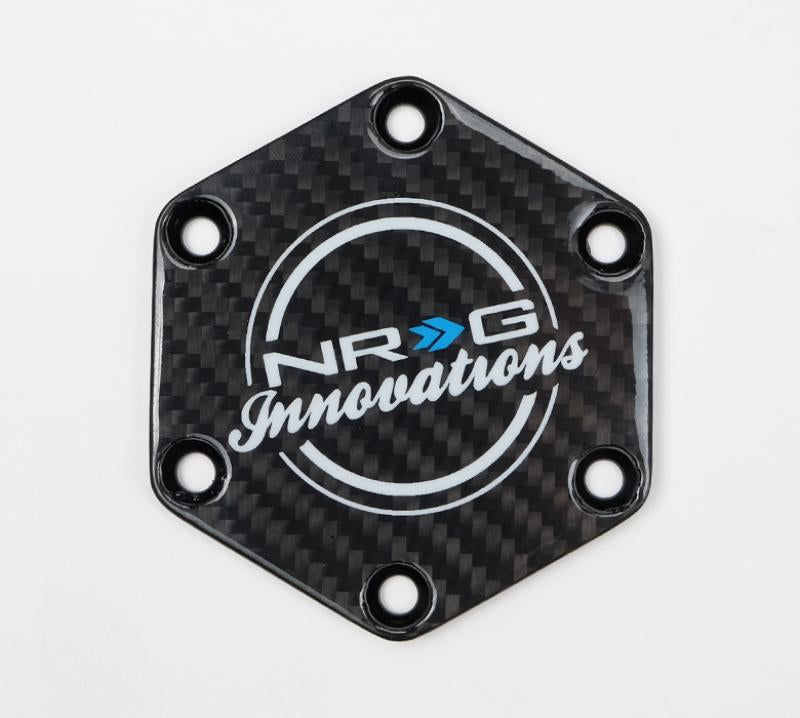 NRG Carbon Fiber Horn Delete Button Circular Logo Front/ Back STR-640CF Main Image