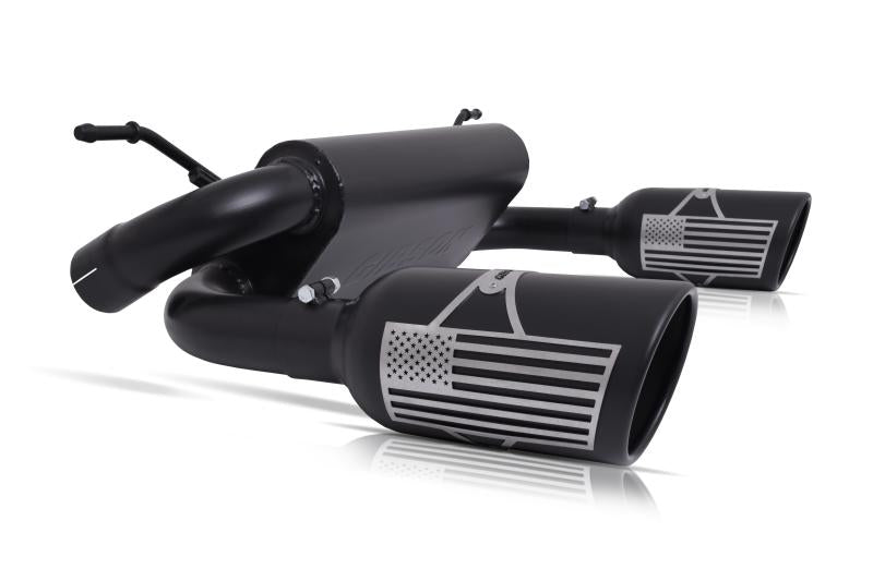 Gibson 07-10 Jeep Wrangler JK X 3.8L 2.5in Patriot Series Cat-Back Dual Split Exhaust - Blk Ceramic 70-0002 Main Image