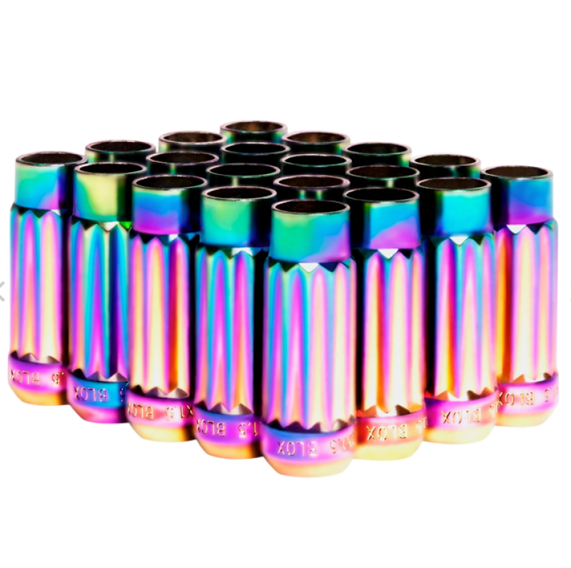 BLOX Racing 12-Sided P17 Tuner Lug Nuts 12x1.5 - NEO Chrome Steel - Set of 20 BXAC-00142-NEO