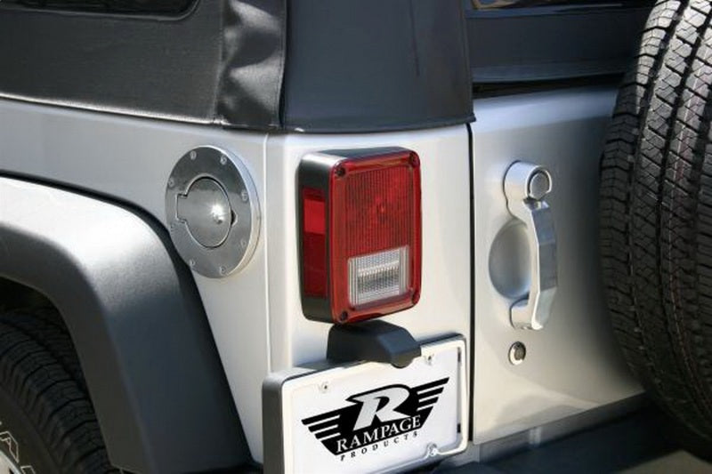 Rampage 2007-2018 Jeep Wrangler(JK) Billet Style Gas Cover - Polished 85001