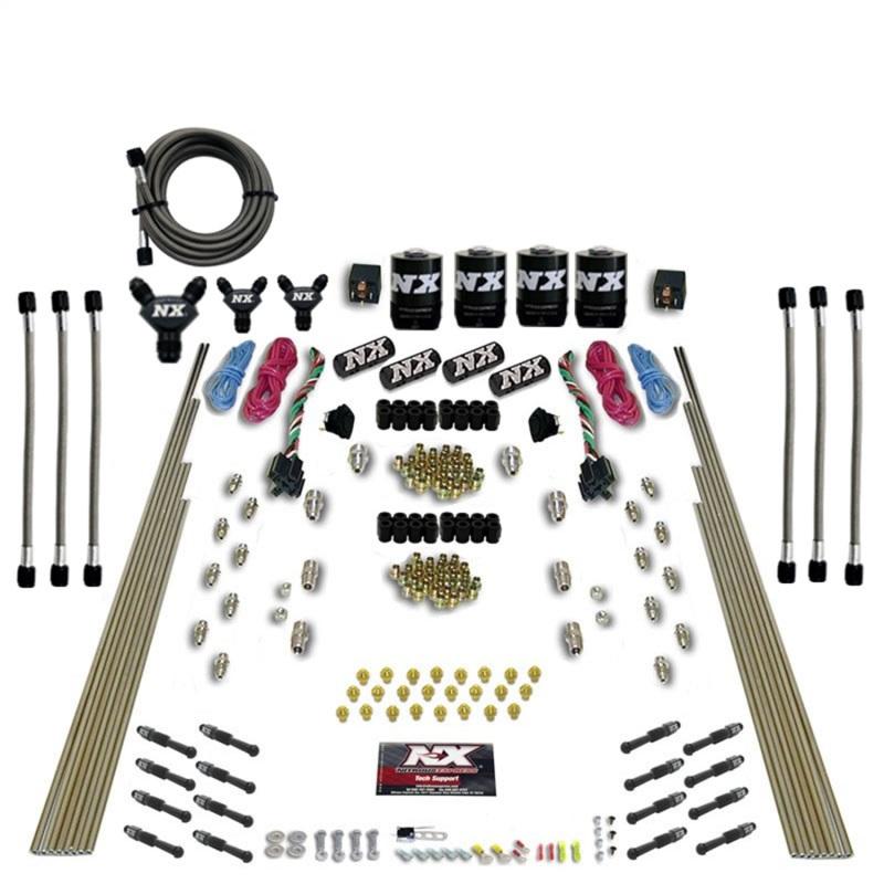 Nitrous Express 8 Cyl Dry Direct Port Dual Stage 4 Solenoids Nitrous Kit (200-600HP) w/o Bottle 93106-00 Main Image