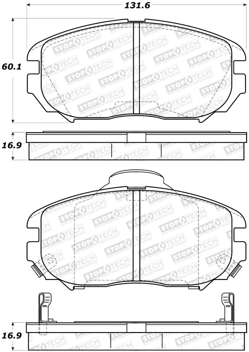 StopTech Street Brake Pads 308.11250 Main Image