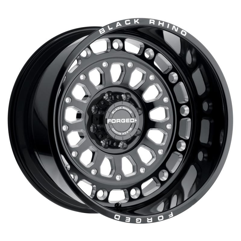 Black Rhino Centurion 22x14 8x165 ET-76 CB 122.1 Gloss Black w/Milled Spokes Wheel 2214CNT-68165B22 Main Image