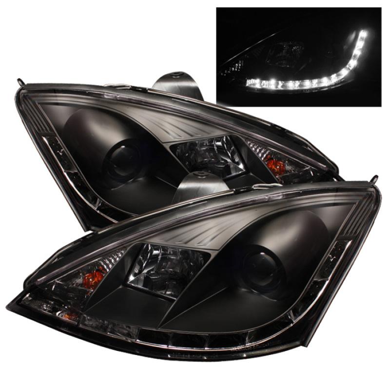 Spyder Ford Focus 00-04 Projector Headlights (Do Not Fit SVT Model)- DRL Blk PRO-YD-FF00-DRL-BK 5010162 Main Image