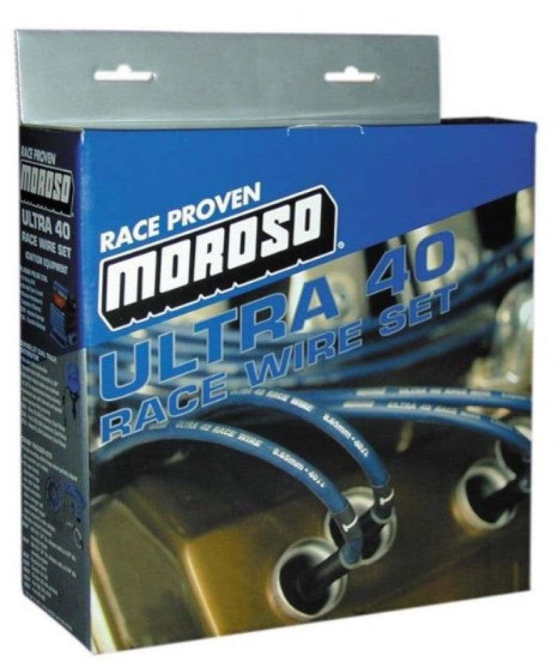 Moroso Ford 429-460 Ignition Wire Set - Ultra 40 - Sleeved - HEI - 135 Degree - Black 73835