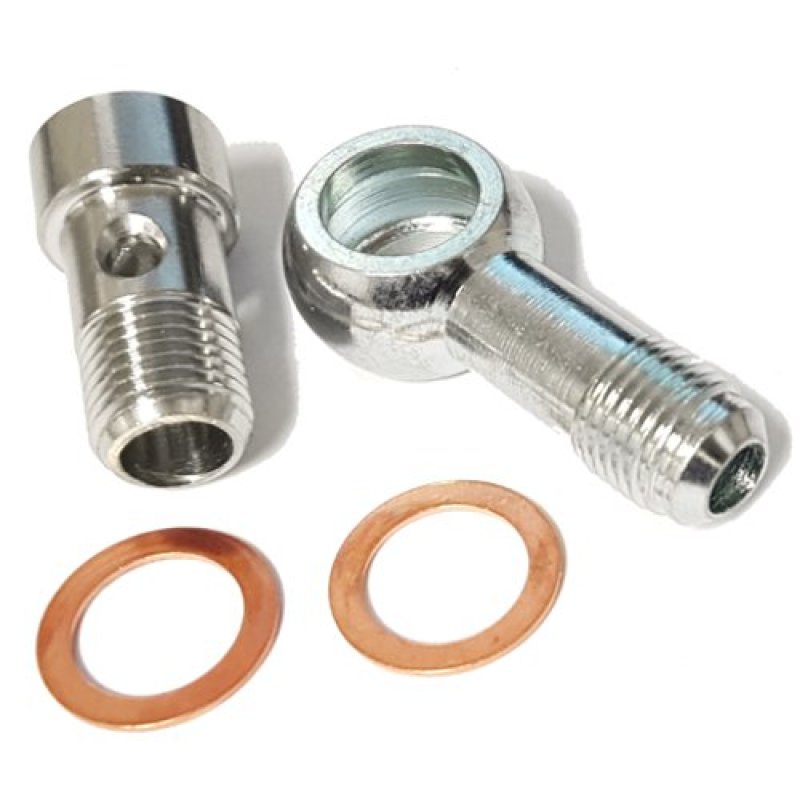 ATP Banjo Fitting/Bolt 14mm Banjo Fitting w/ -6AN Male Flare & 14mm Banjo Allen Bolt (14mm X 1.5) ATP-FTG-214