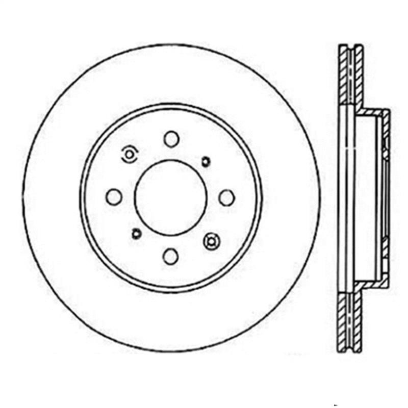 StopTech Power Slot 90-01 Integra (exc. Type R) /90-05 Civic EX/94-95 Civic SI wABS/99-03 Civic SI/ 126.40021SL Main Image